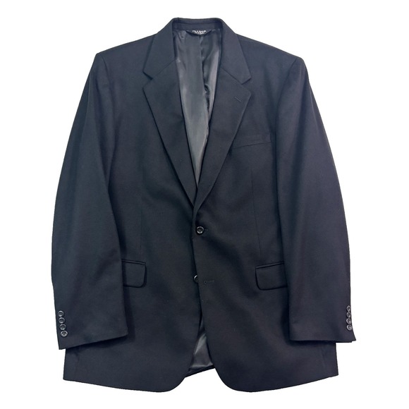 Jos A Bank 46L Black 100% Cashmere Blazer Jacket Sport Suit Coat Two Button Pure